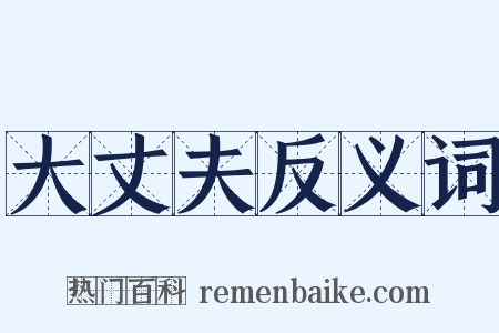 大丈夫反义词是什么意思的图片